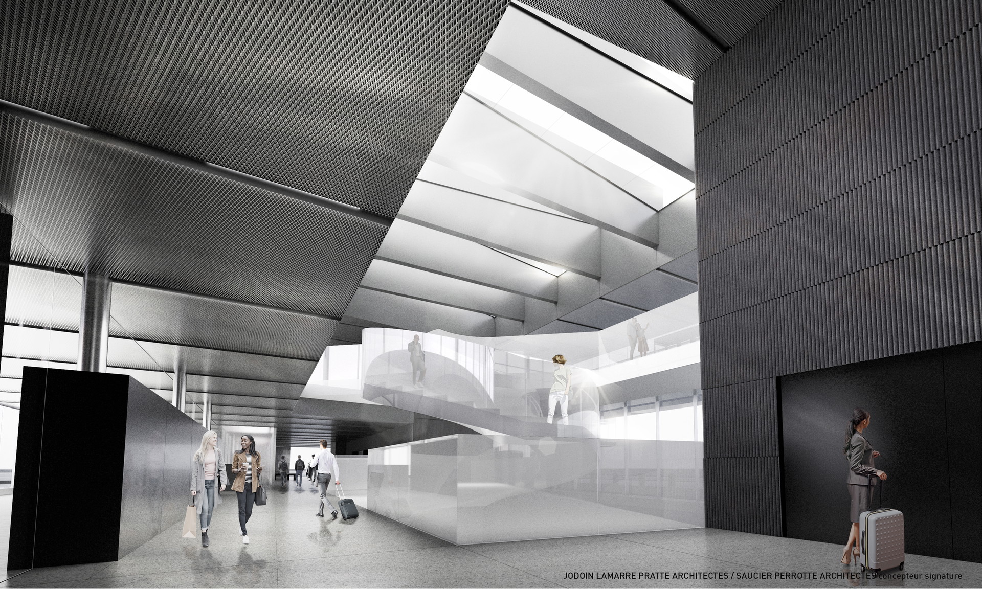 Interior staircase mockup