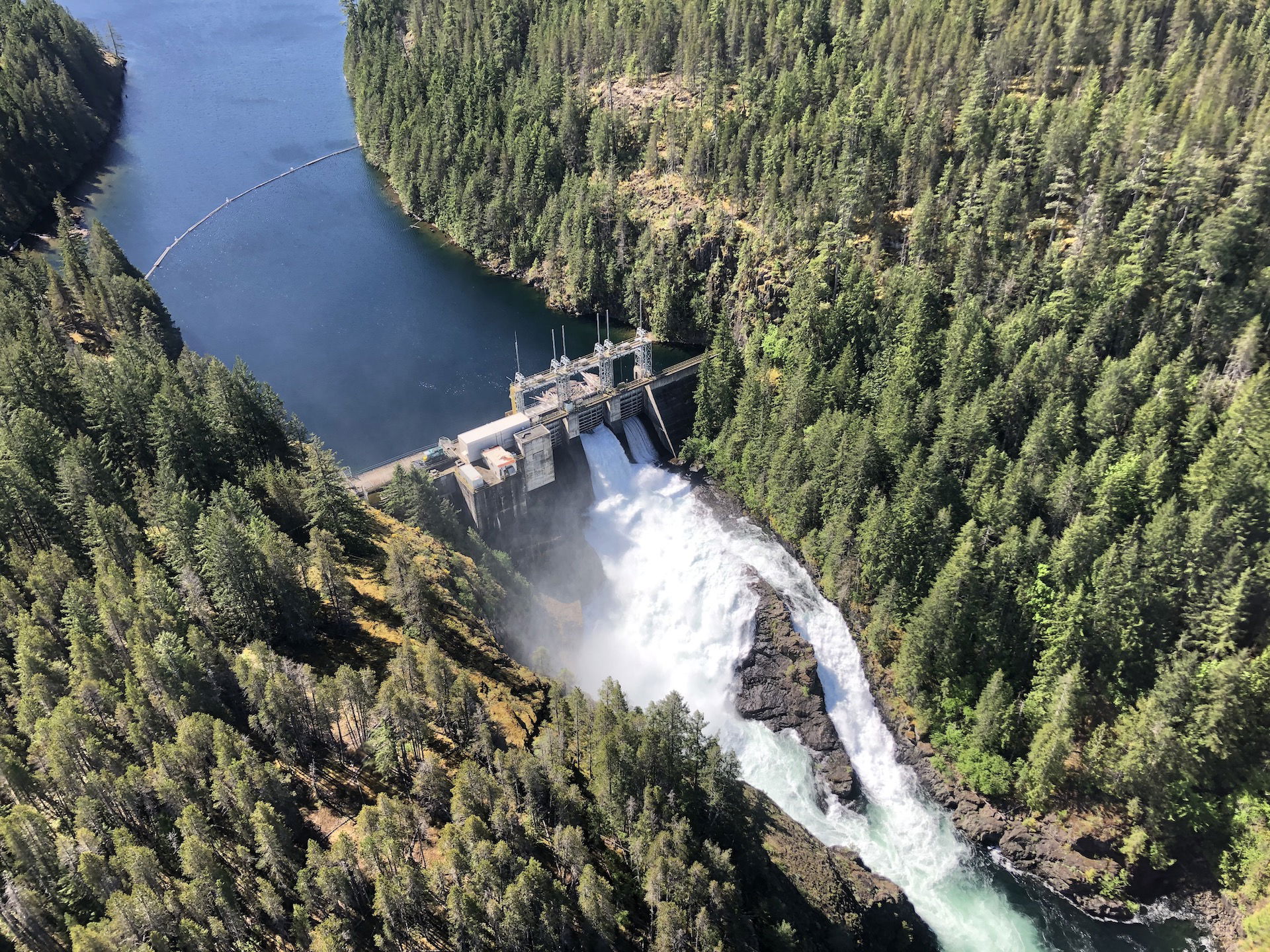 Aerial view of Ladore Dam